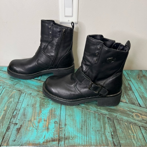 Harley Davidson Riding Biker Boots Size 10 - Picture 3 of 11